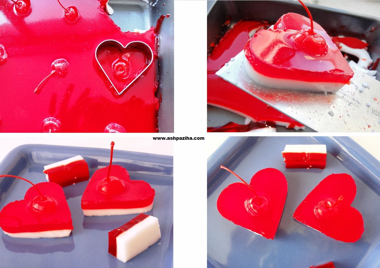 Mode - preparation - Jelly - heart - shaped - with - Cherry - Specials - Valentine (4)
