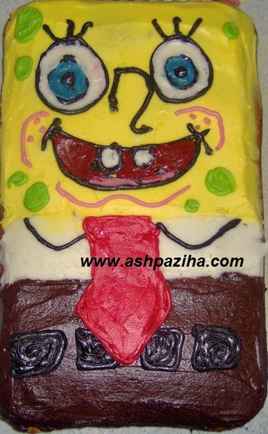 Decoration - cake - in - shape - Sponge Bob - teaching - image (1)