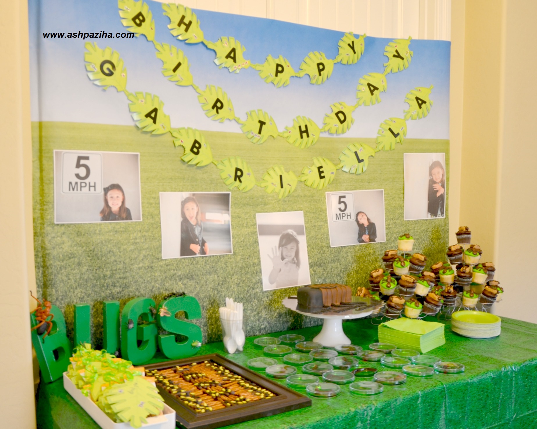 Green and yellow theme birthday decorations (1)