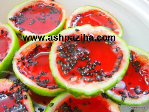 How - Preparation - jelly - watermelon - sesame - desserts - Yalda (2)
