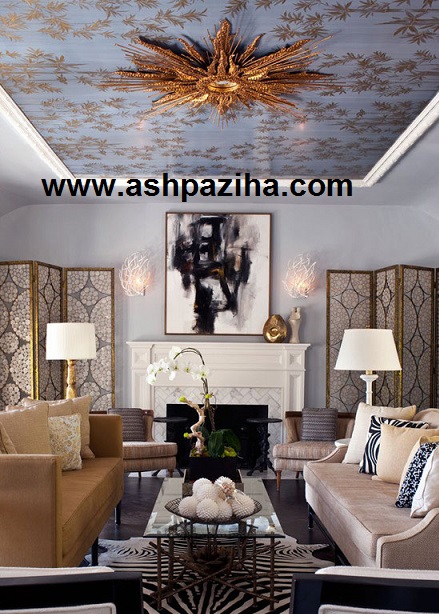 Design - and - decoration - ceiling - with - wallpaper (7)