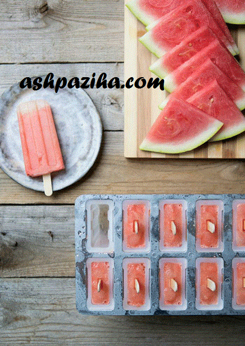 Procedure - Preparation - ice cream - icy - watermelon - and - Aloe Vera
