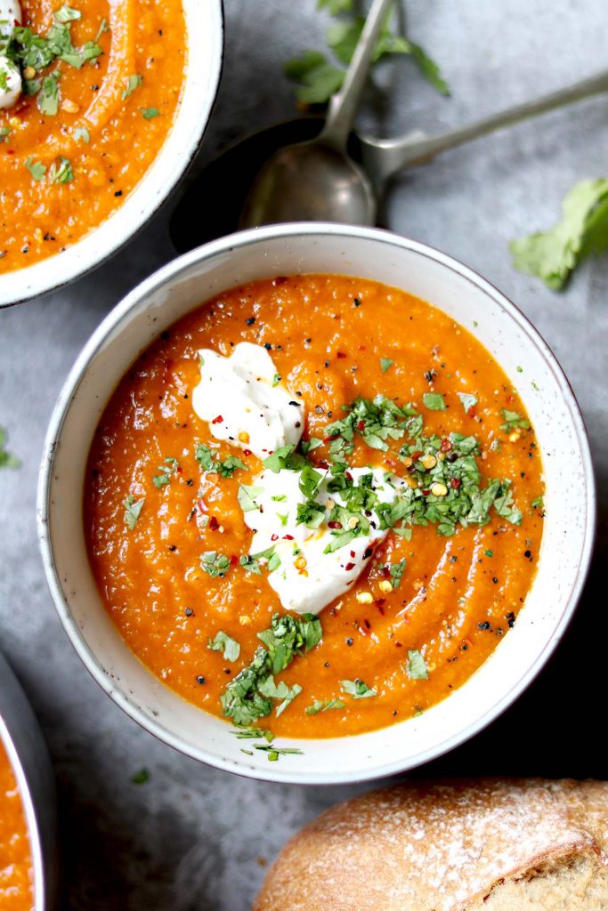 سوپ هویج و عدس تند مخصوص گیاهخواران