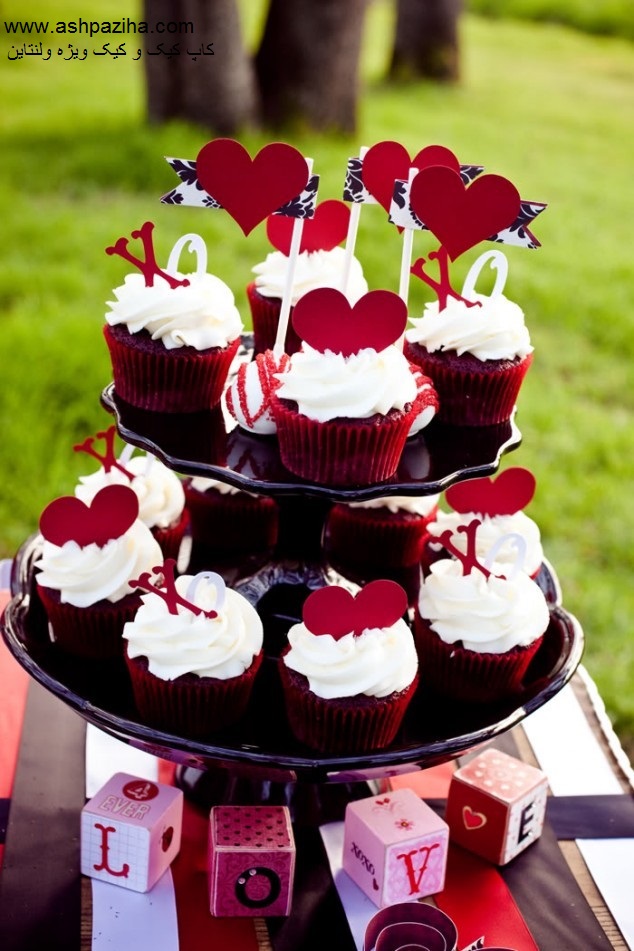 Decorated - cup cakes - and - cake - especially - Valentine (3)