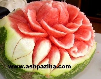 Training - Video - step - by - step - decoration - watermelon - to - the - Flowers (6)