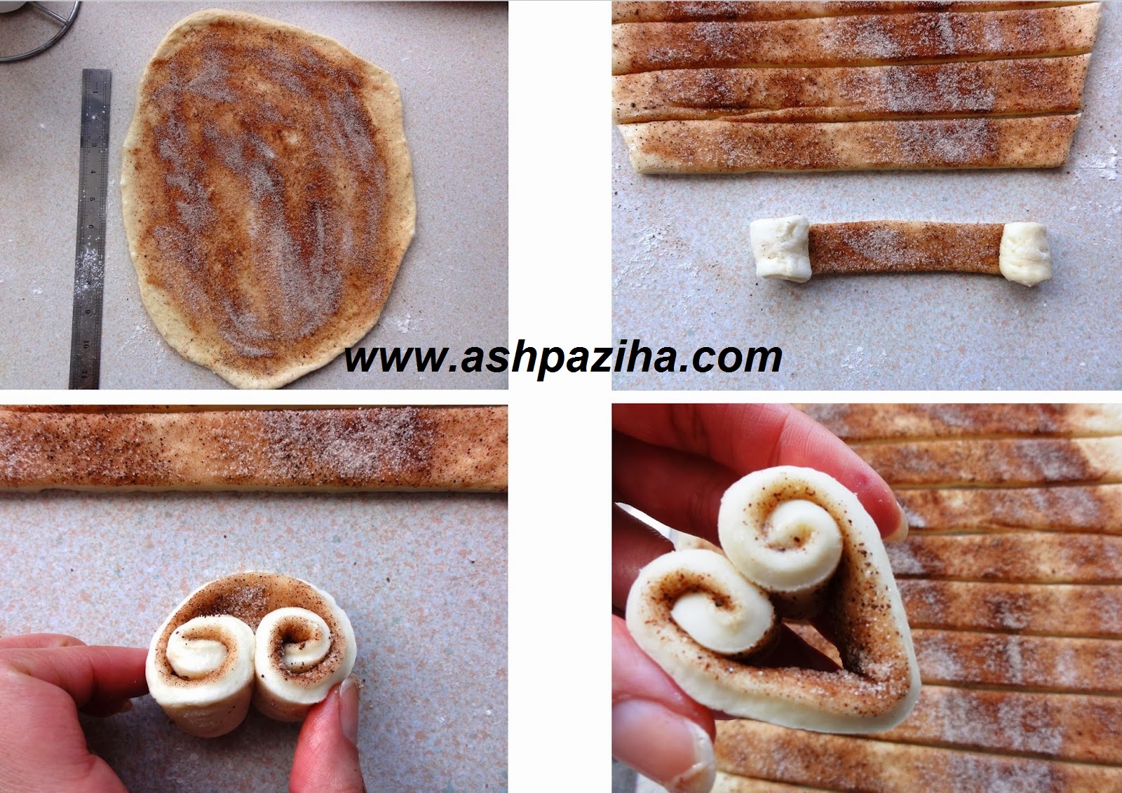 Recipes - cooking - rolls - cinnamon - heart - shaped - teaching - image (2)