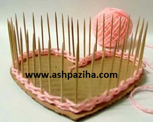 The most recent - method - Making a basket - with - Yarn - to - form - heart (4)