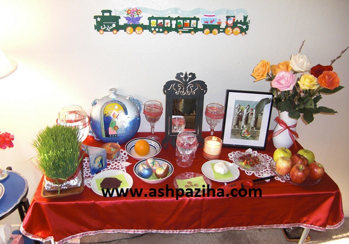 Decoration - tablecloths - Haftsin - and - pile - Nowruz 95 - Series - six (6)