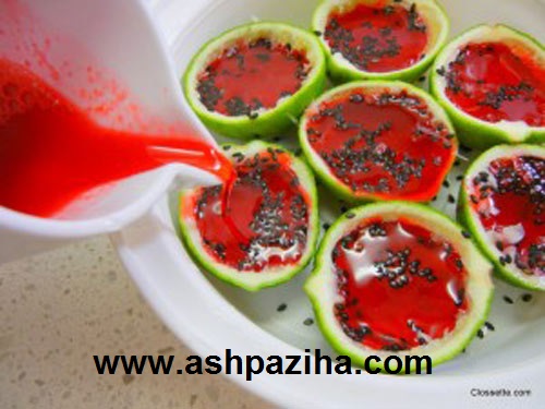 How - Preparation - jelly - watermelon - sesame - desserts - Yalda (3)