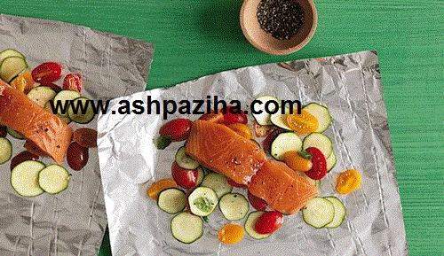 how - Preparation - fillet - Fish - Salmon - with - vegetables - in - oven (3)