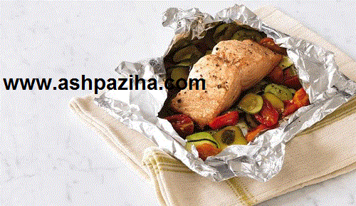 how - Preparation - fillet - Fish - Salmon - with - vegetables - in - oven (5)