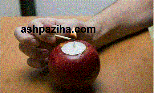 Decoration - tablecloths - Haftsin - with - candles - apple - especially - Nowruz 95 (2)