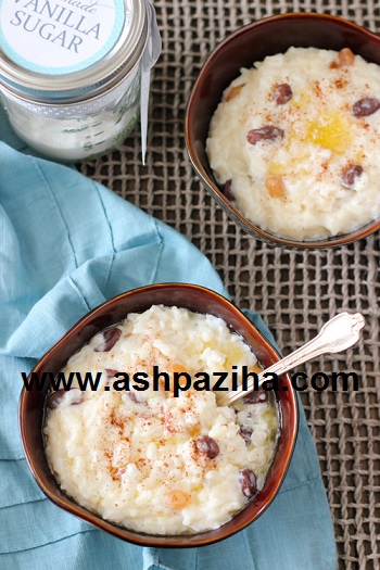 Recipes - Preparation - Pudding - Rice - Vanilla - with - Raisins (1)