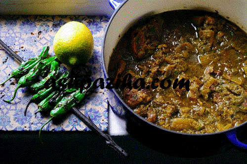 How - Preparation - stew - peppers - green - barbecue - Video (5)