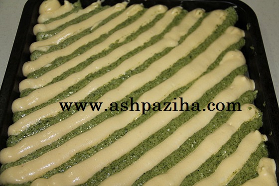Preparation - Mouse - Cake - Tea - Green - Mouse - Cakes - stripes (1)