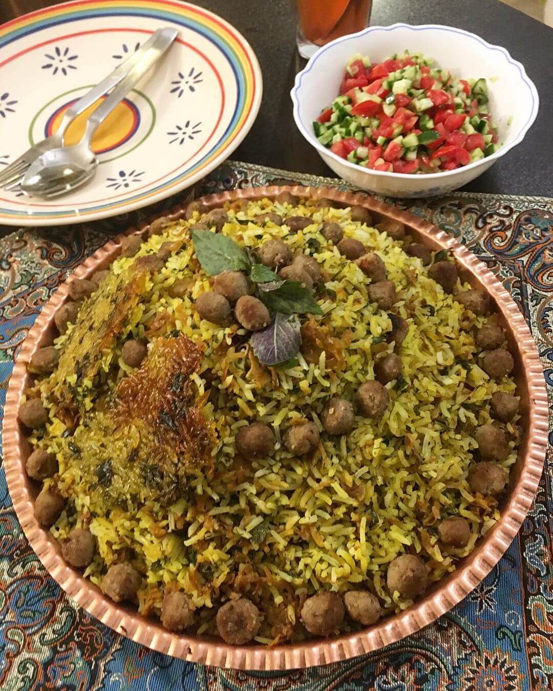 دستور پخت کلم پلو شیرازی خوشمزه